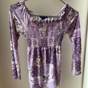 Limited Too Smocked Long Sleeve Top